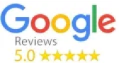 Google Reviews 5.0 with five stars
